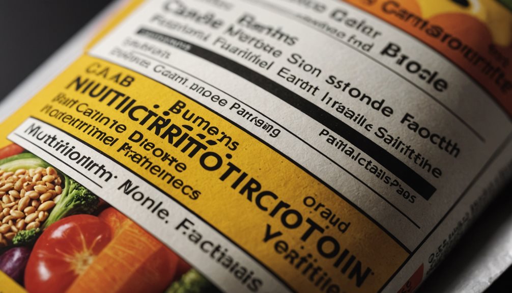 approximate nutritional content guidance